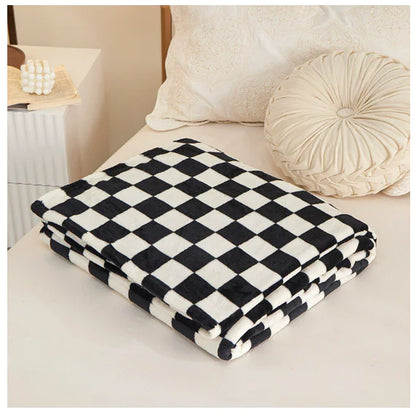Blue Checkered Flannel Comfort Blanket